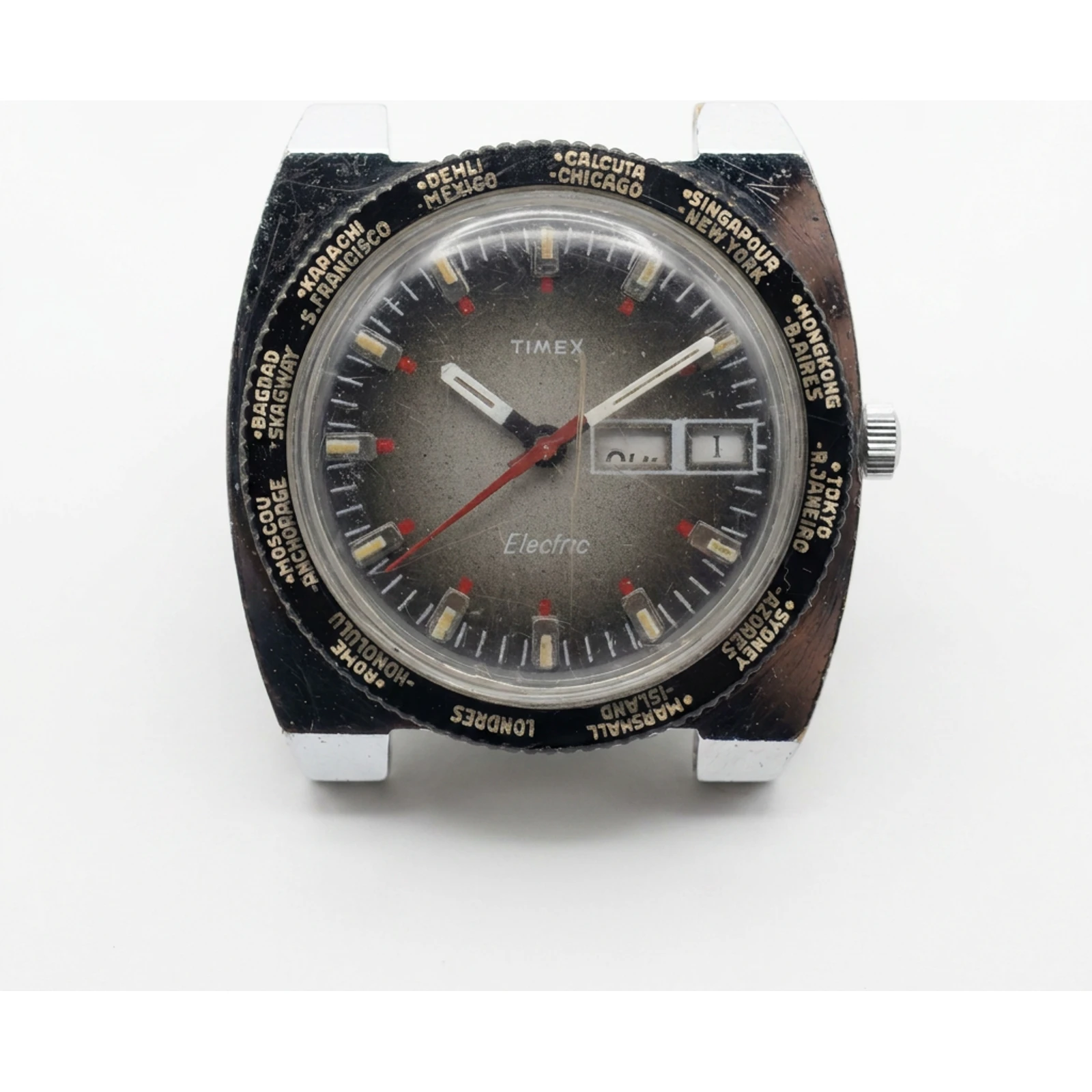 Timex Electric Day Date World Time Watch 77970 25575