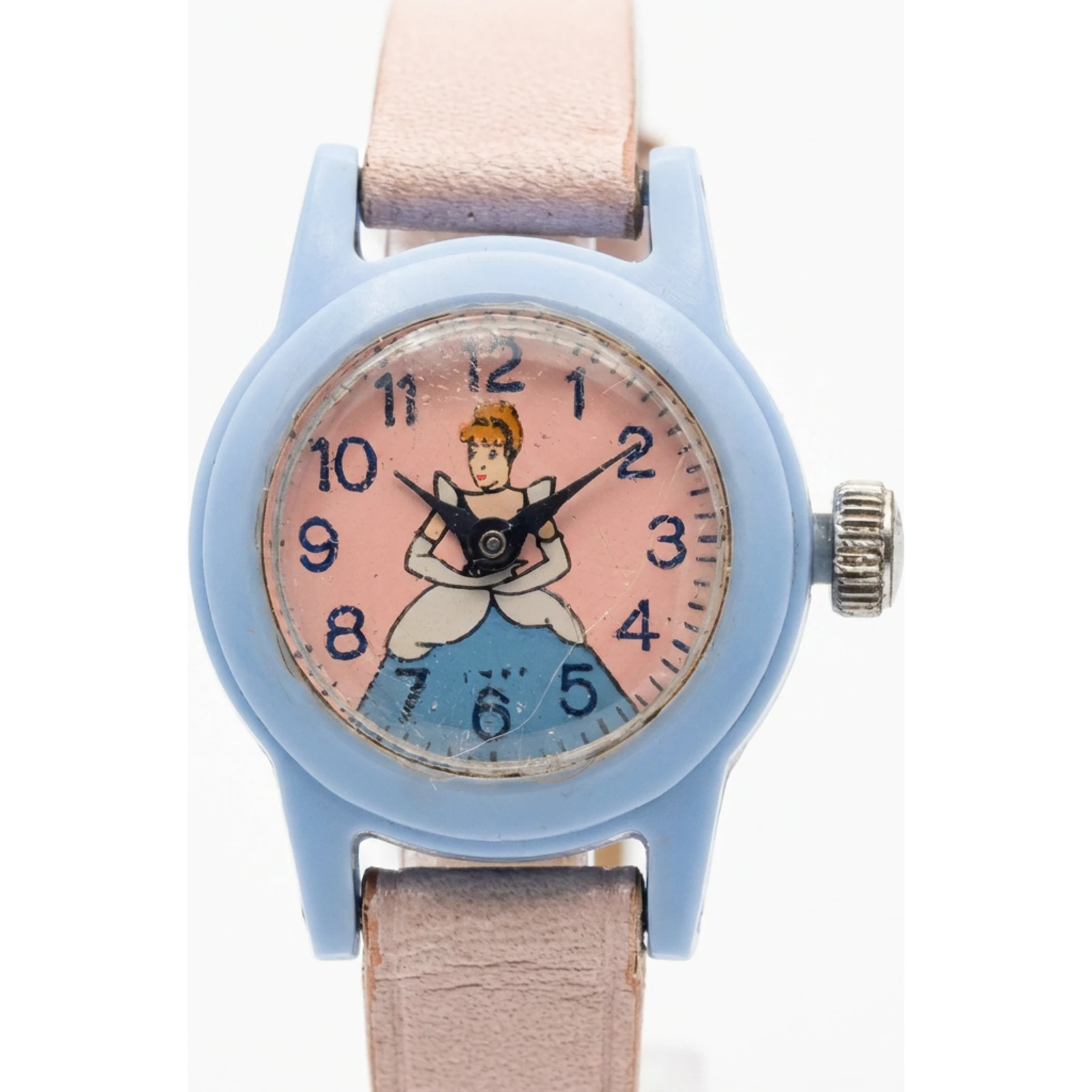 Timex Cinderella Watch, Sportster, Blue Plastic Case slug:cinderella-1956