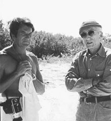 1975, Isla Mujeres. Ramón Bravo y Jacques Cousteau
