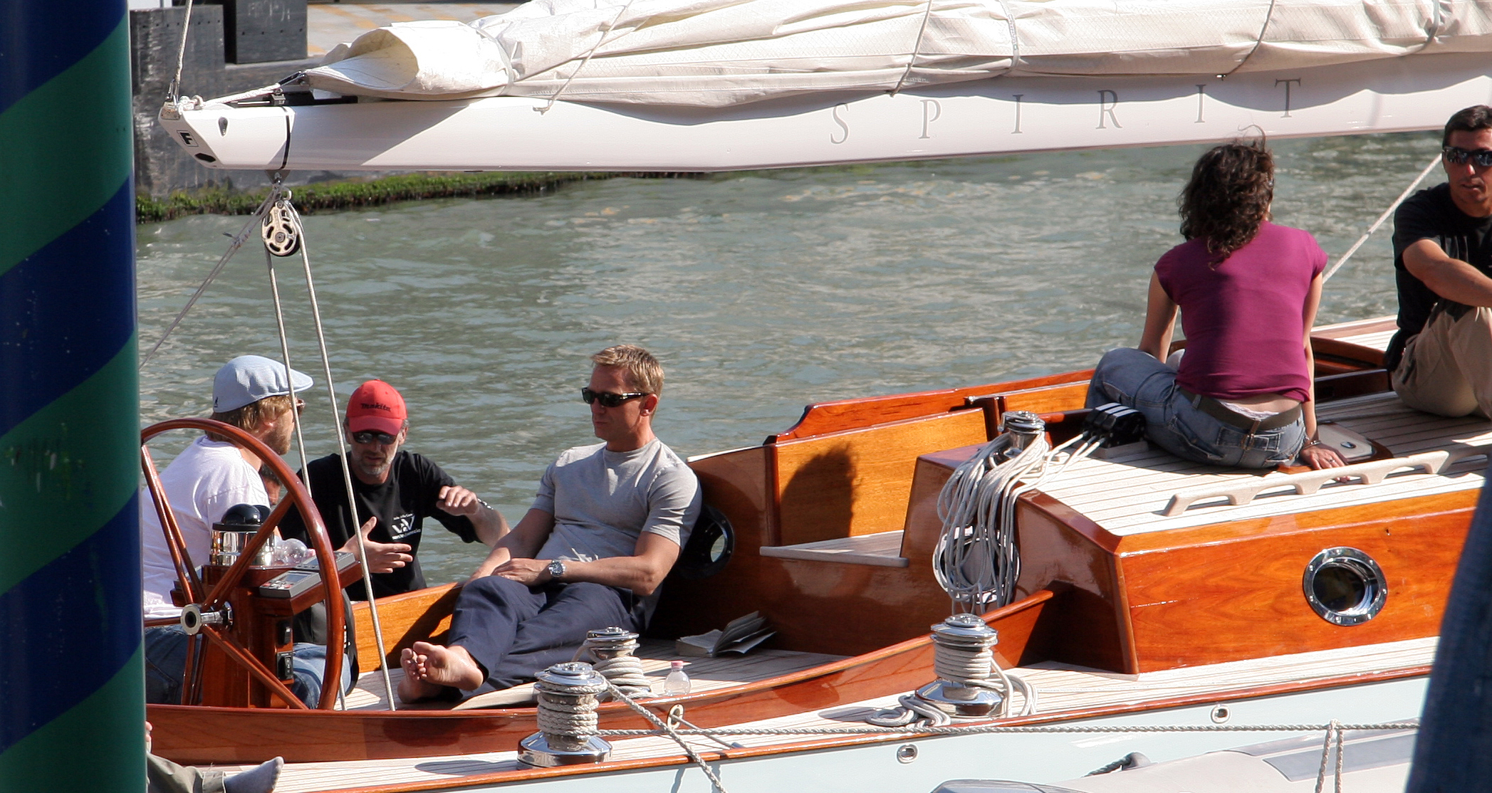 Daniel Craig on a Venice yacht during the Casino Royale era