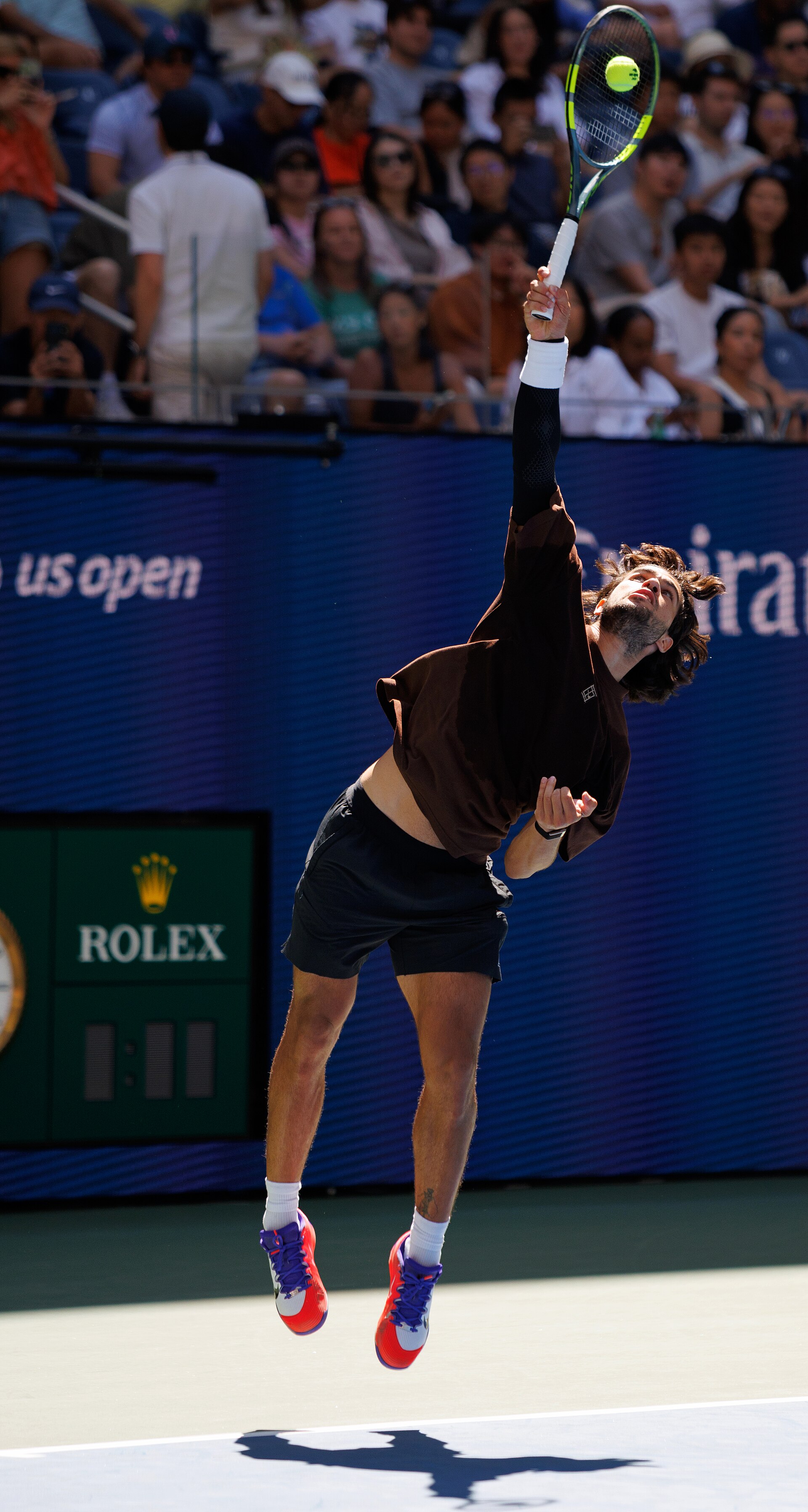 Carlos Alcaraz practising at the 2026 US Open